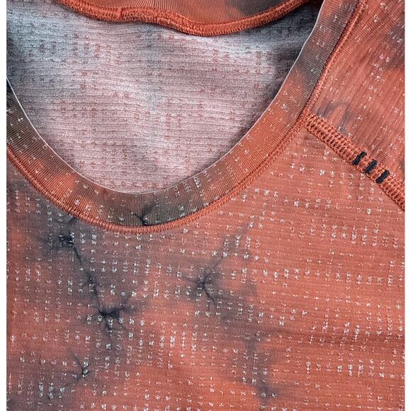 Lululemon Metal Vent Tech T 2.0 Short Sleeve Shirt Large orange gray black - Picture 7 of 9